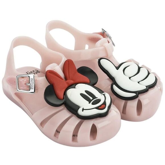 Mini Melissa Aranha Mickey Minnie Pink Sandals Sz 9 - Picture 1 of 6